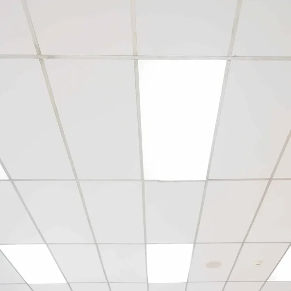 PLAFONIERA LED SUPERFICIE 48W 4859 LM 30x120cm SELETTORE COLORE ALLUMINIO BIANCO