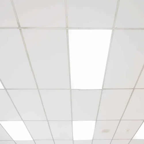 PLAFONIERA LED SUPERFICIE 48W 4859 LM 30x120cm SELETTORE COLORE ALLUMINIO BIANCO