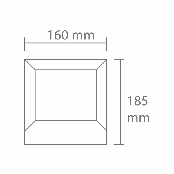 LAMPADA PER MURO ESTERNO SNOWDROP 16CM E27 BIANCO IP54