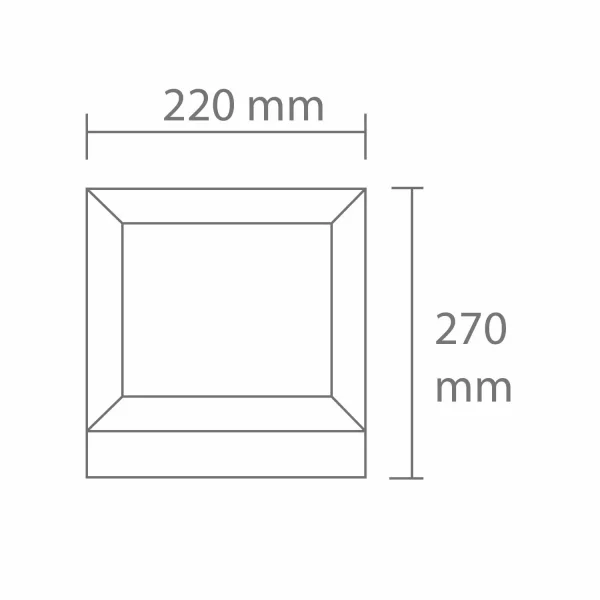 LUMINARIO DA MURO ESTERNO SNOWDROP 22CM E27 ANTRACITE IP54