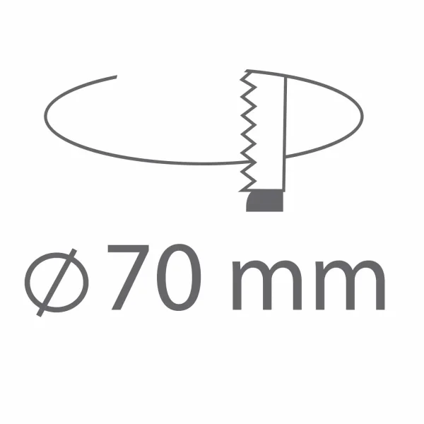 FARETTO INCASSO ROTONDO EXTRA PROFONDO 3,5 CM IN ALLUMINIO NERO