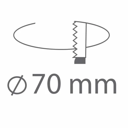 FARETTO INCASSO ROTONDO EXTRA PROFONDO 3,5 CM IN ALLUMINIO NERO