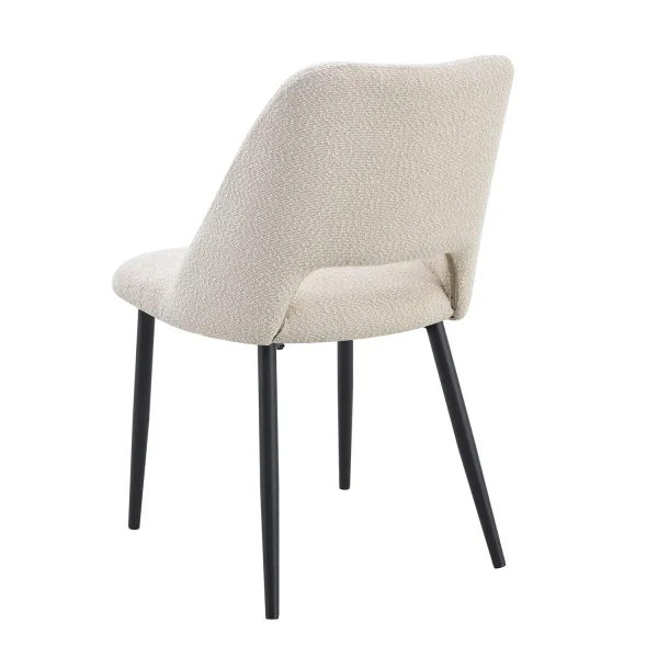 SEDIA DA PRANZO RIVESTITA SABBIA EBONY