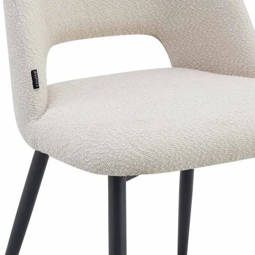 SEDIA DA PRANZO RIVESTITA SABBIA EBONY