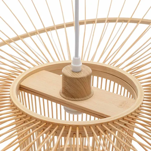 LAMPADA A SOSPENSIONE IN LEGNO Ø60CM E27 PORTOBELO