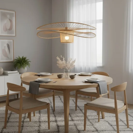 LAMPADA A SOSPENSIONE IN LEGNO Ø60CM E27 PORTOBELO