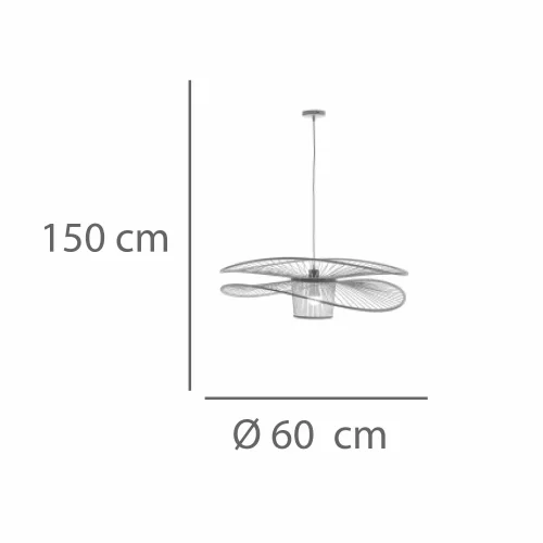 LAMPADA A SOSPENSIONE IN LEGNO Ø60CM E27 PORTOBELO