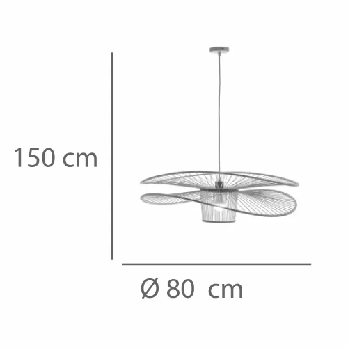 LAMPADA A SOSPENSIONE IN LEGNO Ø80CM E27 NUKU