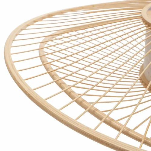 LAMPADA A SOSPENSIONE IN LEGNO E TESSUTO Ø70CM E27 MALAI