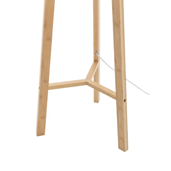 LAMPADA DA TERRA IN LEGNO E TESSUTO Ø40CM E27 HAGEN