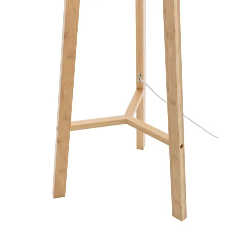 LAMPADA DA TERRA IN LEGNO E TESSUTO Ø40CM E27 HAGEN