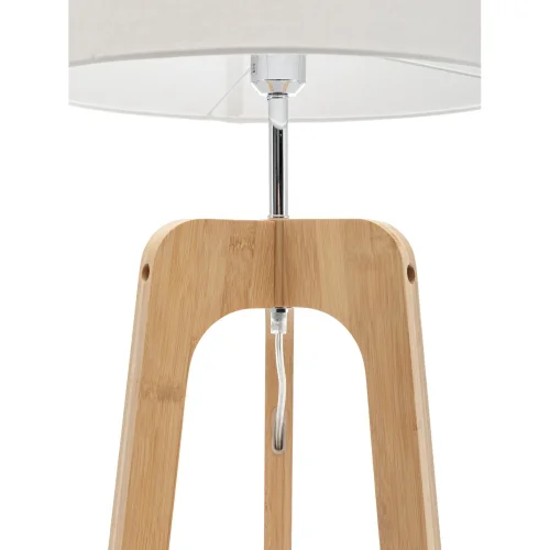 LAMPADA DA TERRA IN LEGNO E TESSUTO Ø40CM E27 HAGEN