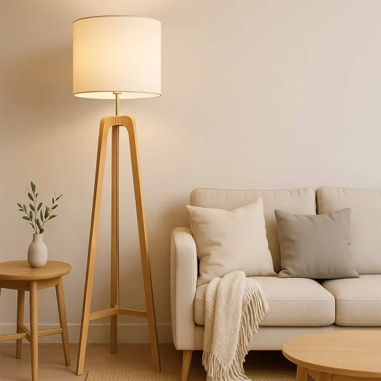 Lampada Da Terra Curva Chryssplex Per Soggiorno - 3 Temperature, Lampadina E27 12W Inclusa, Base In Marmo Nero