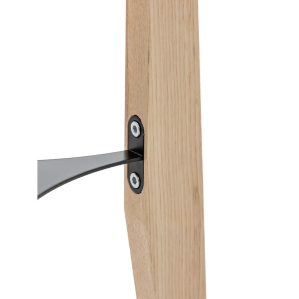 LAMPADA DA TERRA IN LEGNO E TESSUTO 2 LUCI E27 Ø36CM HAGEN