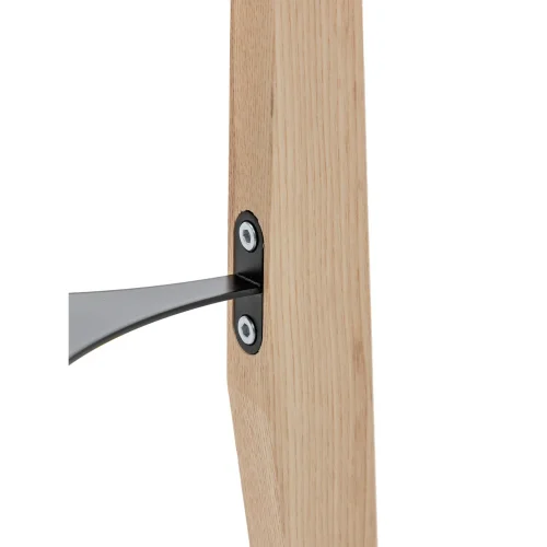 LAMPADA DA TERRA IN LEGNO E TESSUTO 2 LUCI E27 Ø36CM HAGEN