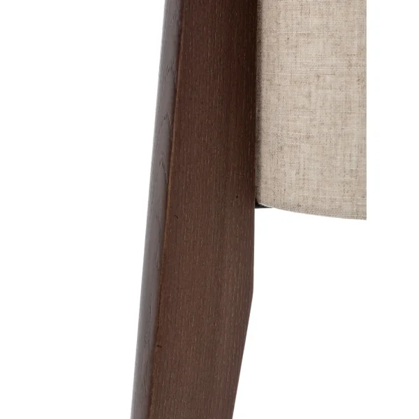 LAMPADA DA TERRA IN LEGNO DI ACERO E TESSUTO 2 LUCI E27 Ø36CM HAGEN