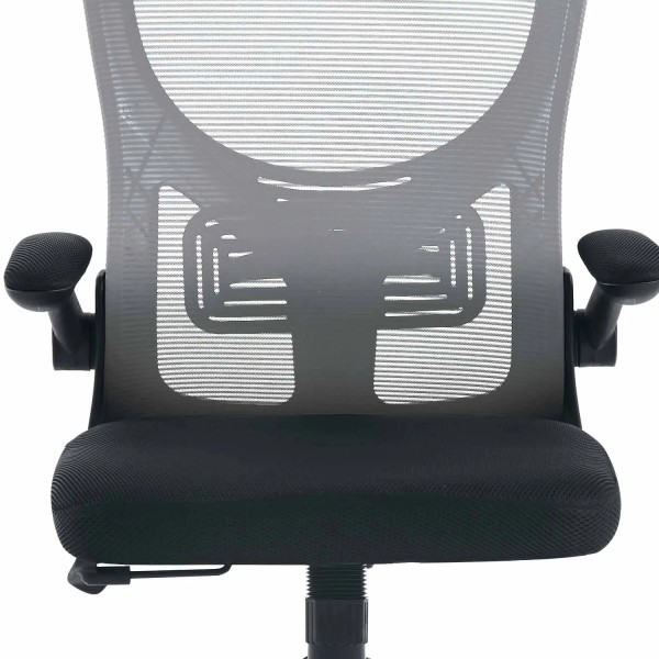 SEDIA DA UFFICIO CON RUOTE GRIGIA E NERA AVENTURINA