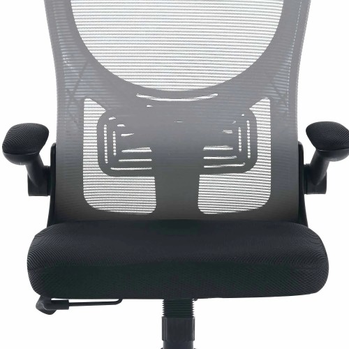 SEDIA DA UFFICIO CON RUOTE GRIGIA E NERA AVENTURINA