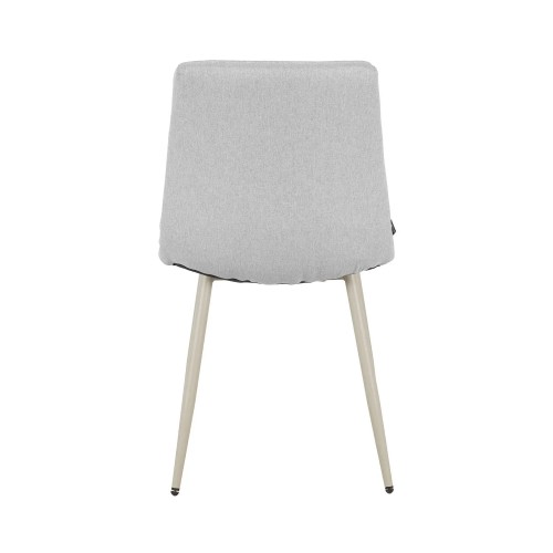 SEDIA DA PRANZO RIVESTITA GRIGIO CHIARO CON GAMBE BEIGE TULUM