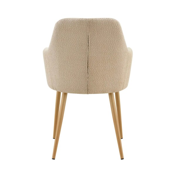 POLTRONA GUNNAR TESSUTO SABBIA CON GAMBE COLOR NATURALE