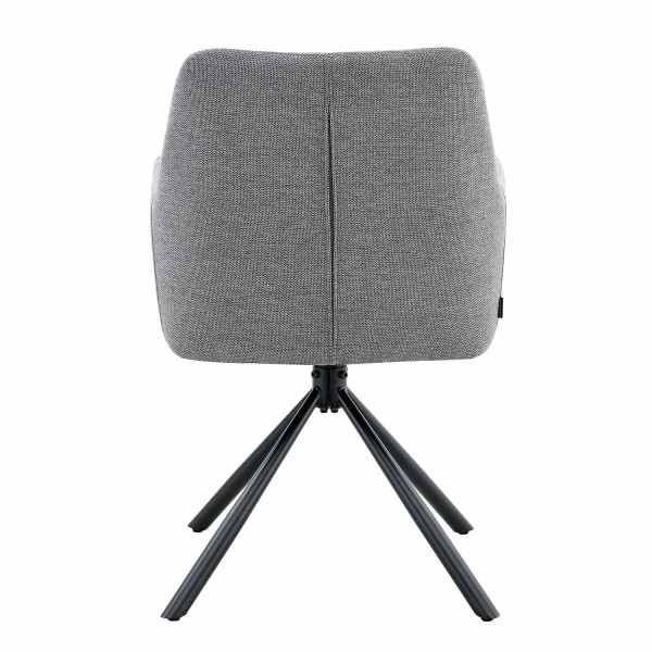 POLTRONA GIREVOLE IMBOTTITA GRIGIA FABRIZIO