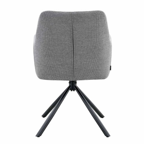 POLTRONA GIREVOLE IMBOTTITA GRIGIA FABRIZIO