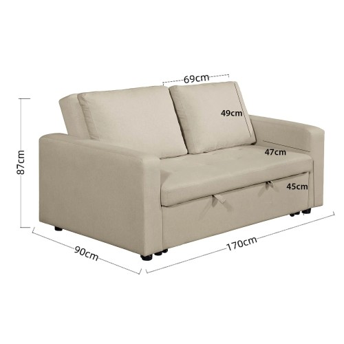 DIVANO LETTO IMBOTTITO ARENA TOKIO