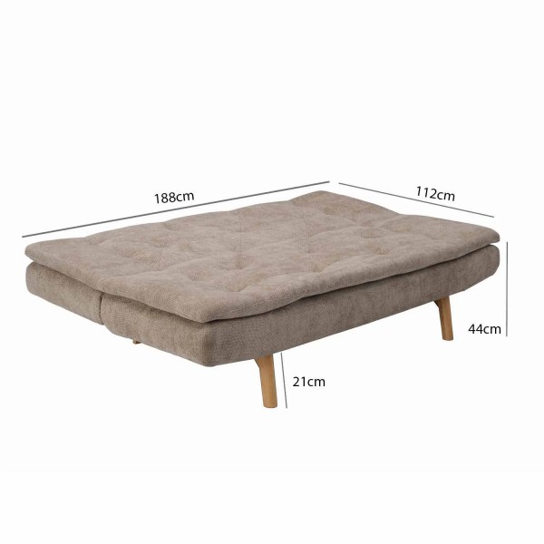 Divano Letto In Tessuto Sablé Velma| Lúzete