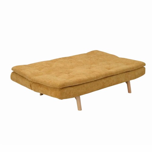 DIVANO LETTO IN TESSUTO SENAPE VELMA