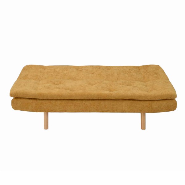 DIVANO LETTO IN TESSUTO SENAPE VELMA