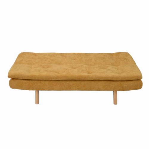 DIVANO LETTO IN TESSUTO SENAPE VELMA