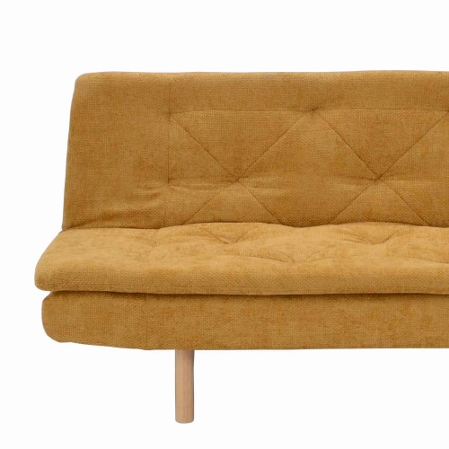 DIVANO LETTO IN TESSUTO SENAPE VELMA