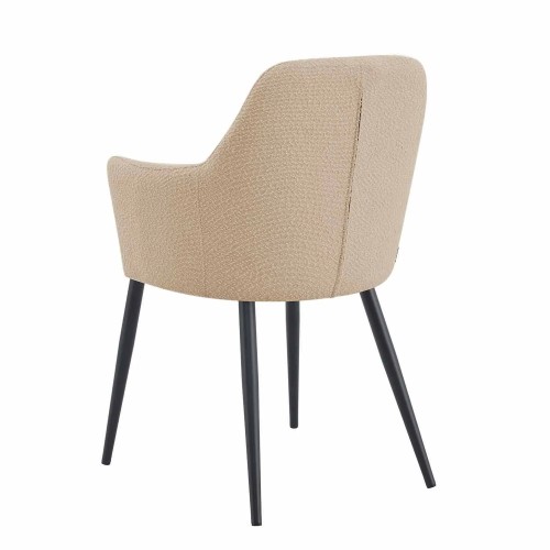 POLTRONA GUNNAR TESSUTO SABBIA GAMBE NERE