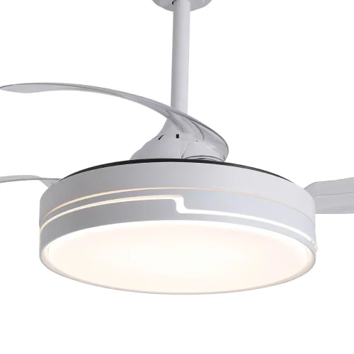 VENTILATORE A SOFFITTO LED 38W REGOLABILE 4 PALE RETRATTILI ORIXA