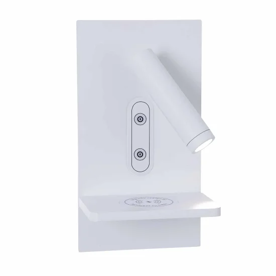 APPLIQUE LED 10W 3000–6000K TATTILE BIANCO CON RICARICA SENZA FILI MILO 2