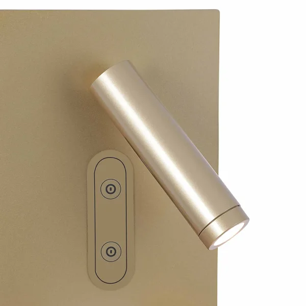 APPLIQUE LED 10W 3000–6000K TATTILE DORATA CON RICARICA SENZA FILI MILO