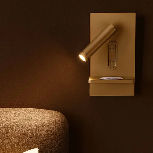 APPLIQUE LED 10W 3000–6000K TATTILE DORATA CON RICARICA SENZA FILI MILO