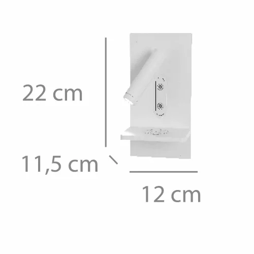 APPLIQUE LED 10W 3000–6000K TATTILE DORATA CON RICARICA SENZA FILI MILO