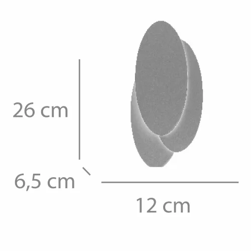 APPLIQUE LED DECORATIVA 8W 3000-6000K BIANCA LUNE