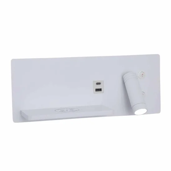 APPLIQUE LED 8W 3000–6000K TATTILE BIANCA CON RICARICA SENZA FILI ZEKO 2