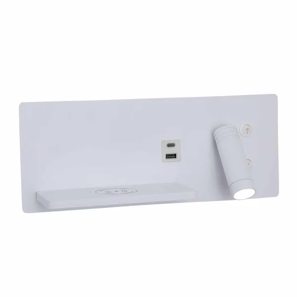 APPLIQUE LED 8W 3000–6000K TATTILE BIANCA CON RICARICA SENZA FILI ZEKO