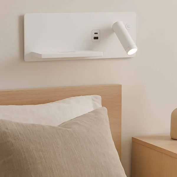 APPLIQUE LED 8W 3000–6000K TATTILE BIANCA CON RICARICA SENZA FILI ZEKO