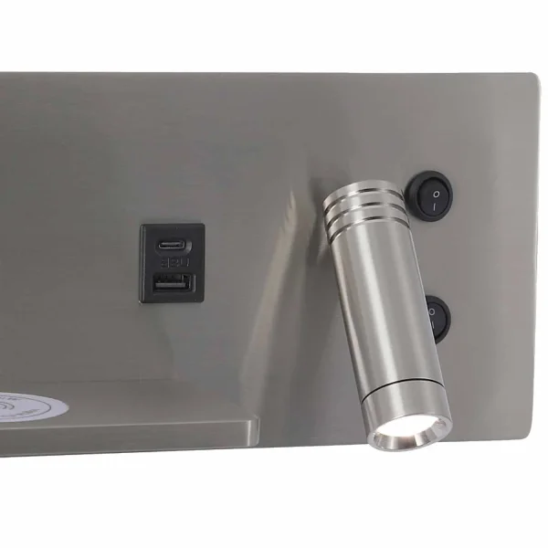 APPLIQUE LED 8W 3000–6000K TATTILE NICKEL CON RICARICA SENZA FILI ZEKO