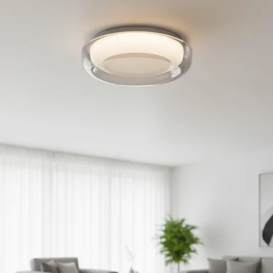 PLAFONIERA LED 20W REGOLABILE Ø30CM BIANCO/FUMÉ ECLORA