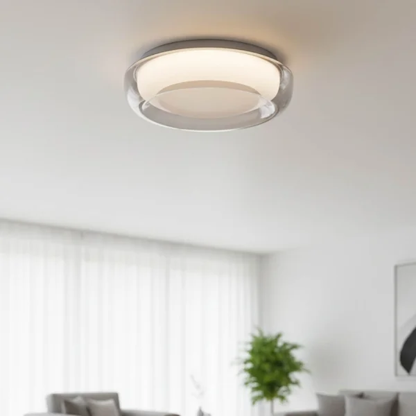 PLAFONIERA LED 20W REGOLABILE Ø30CM BIANCO/FUMÉ ECLORA