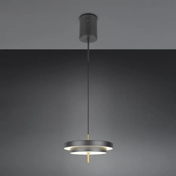 LAMPADA A SOSPENSIONE LED 34,5W REGOLABILE 2300-3000-4000K NERO ORO ELIX