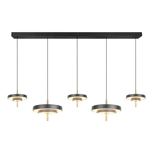 LAMPADA DA SOFFITTO LED 50W REGOLABILE 2300-3000-4000K NERO ORO ELIX