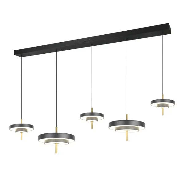 LAMPADA DA SOFFITTO LED 50W REGOLABILE 2300-3000-4000K NERO ORO ELIX