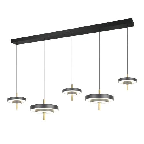 LAMPADA DA SOFFITTO LED 50W REGOLABILE 2300-3000-4000K NERO ORO ELIX