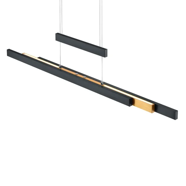 LAMPADA DA SOFFITTO LED 45W 2700K-5000K NERO LUNOR